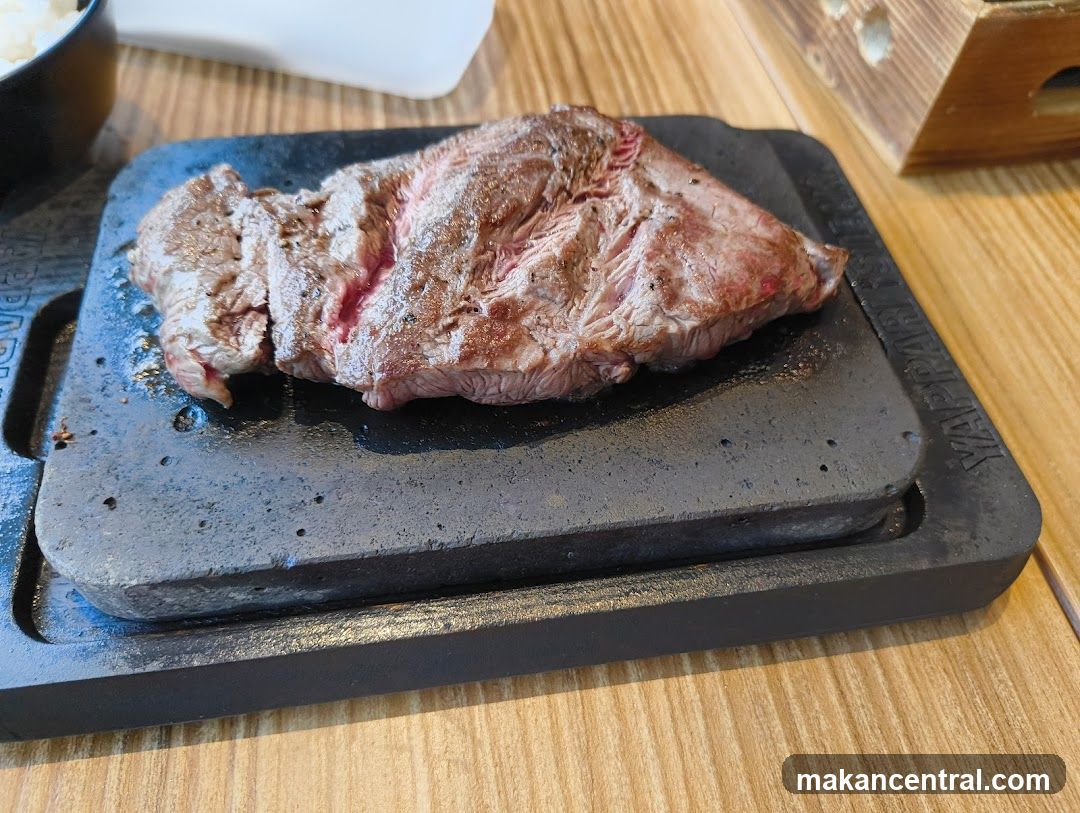 Steak on a hot stone
