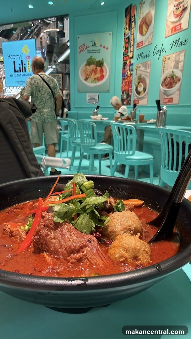 Mini Cafe Interior with Food