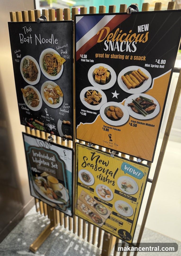 Thai Food Menu