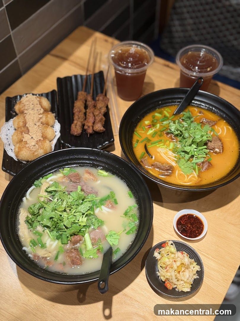 Noodle Soup and Skewers