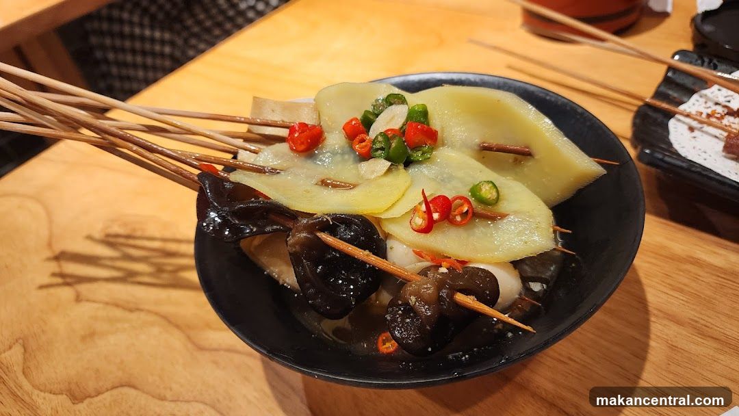 Skewered Potatoes and Mushrooms