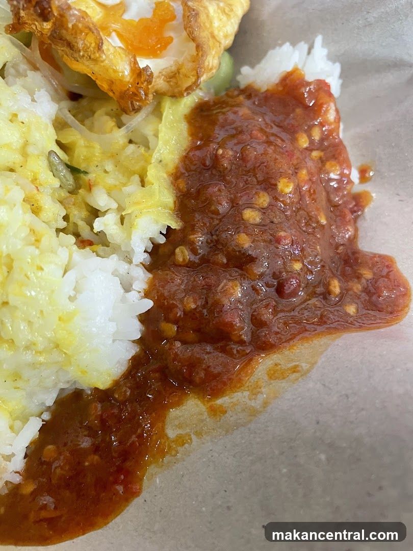 Nasi Lemak with Fried Egg and Sambal