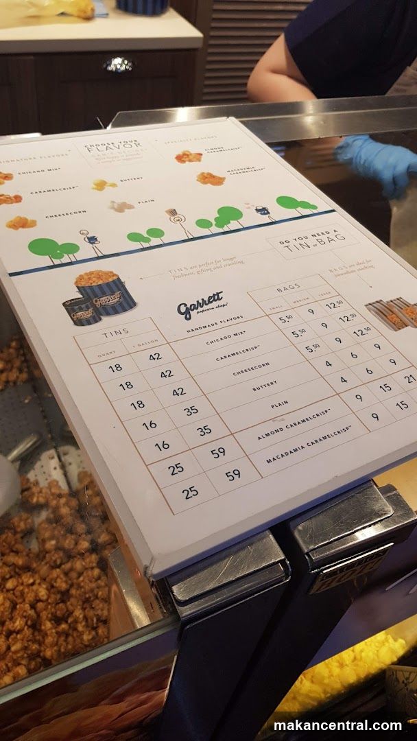 Garrett Popcorn Shops Menu