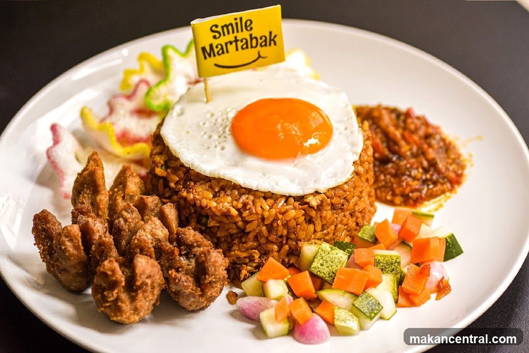 Nasi Goreng with Fried Egg and Meat