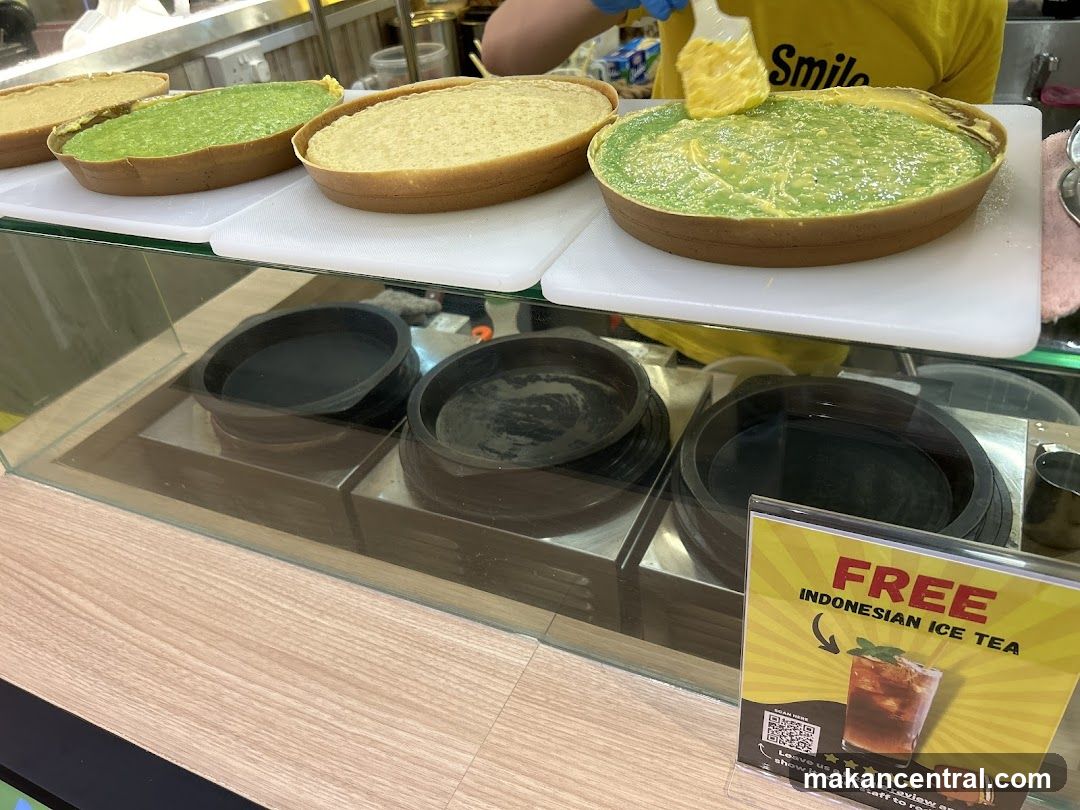 Martabak being prepared