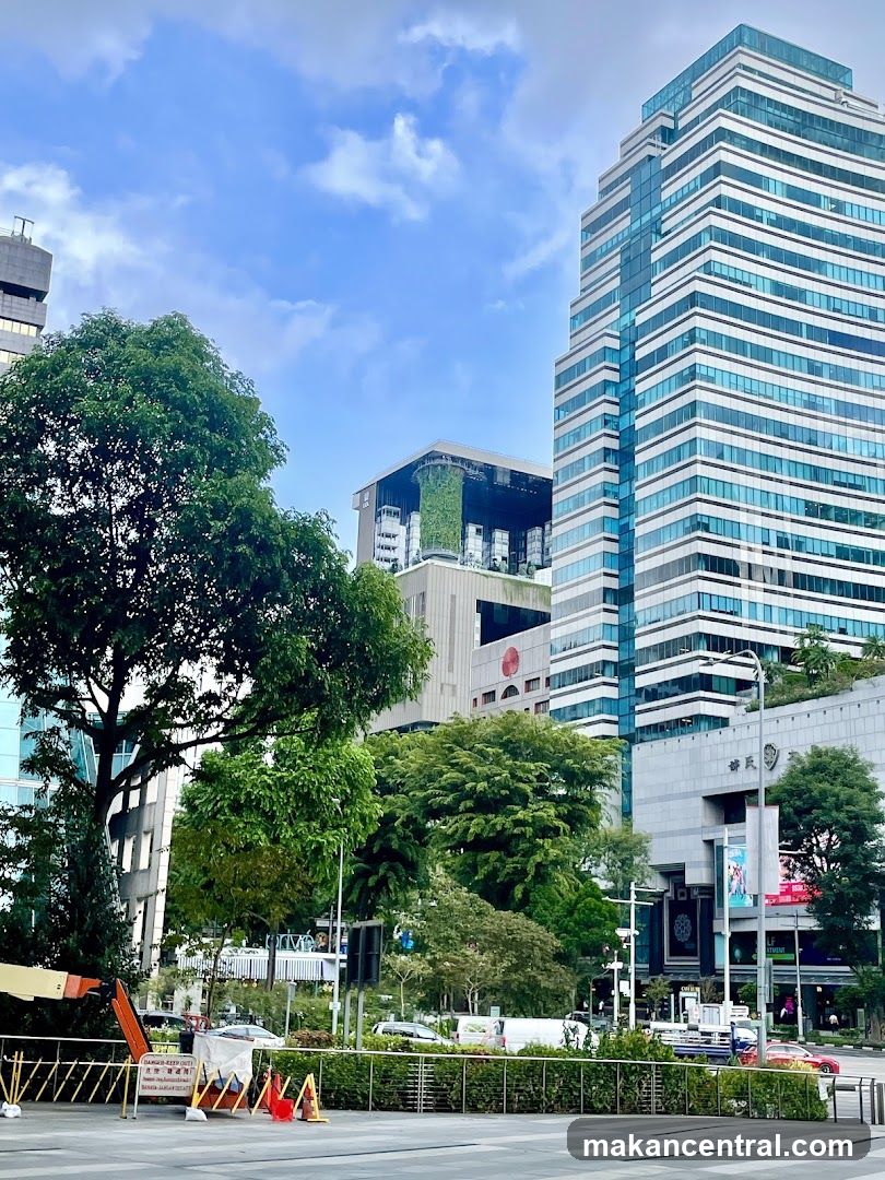 Cityscape with Modern Buildings and Greenery
