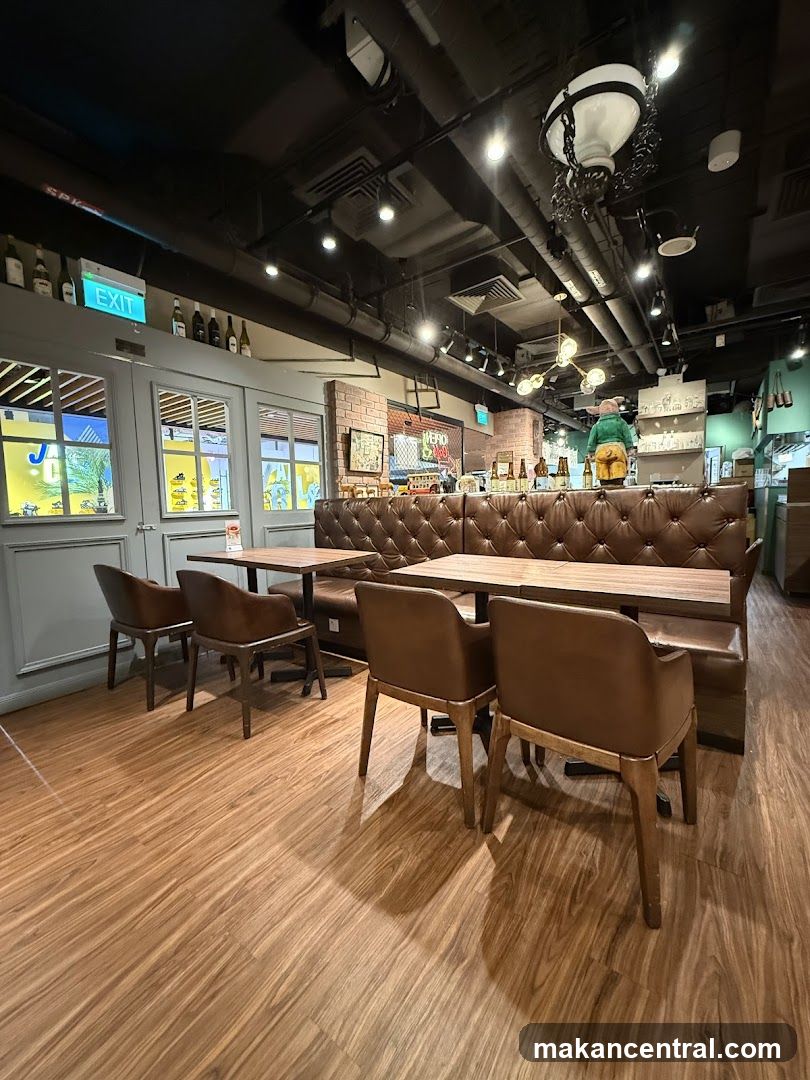 Restaurant Interior with Booth Seating