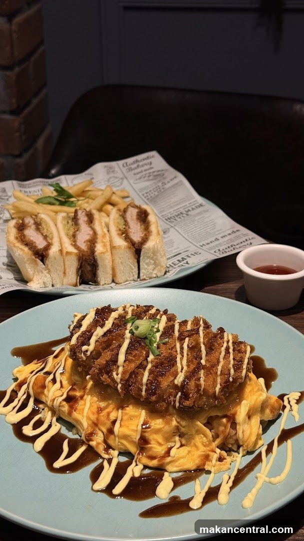 Katsu Sandwich and Omurice