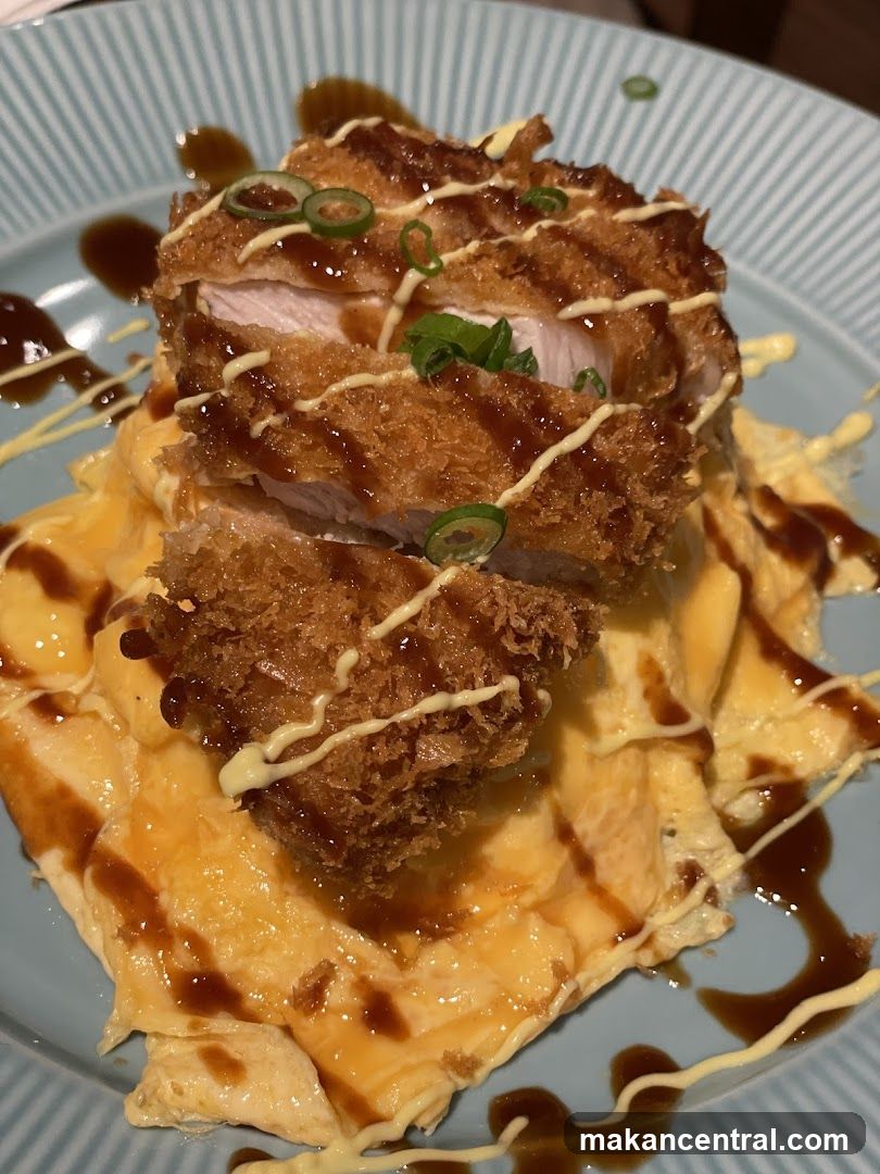 Omurice with Tonkatsu