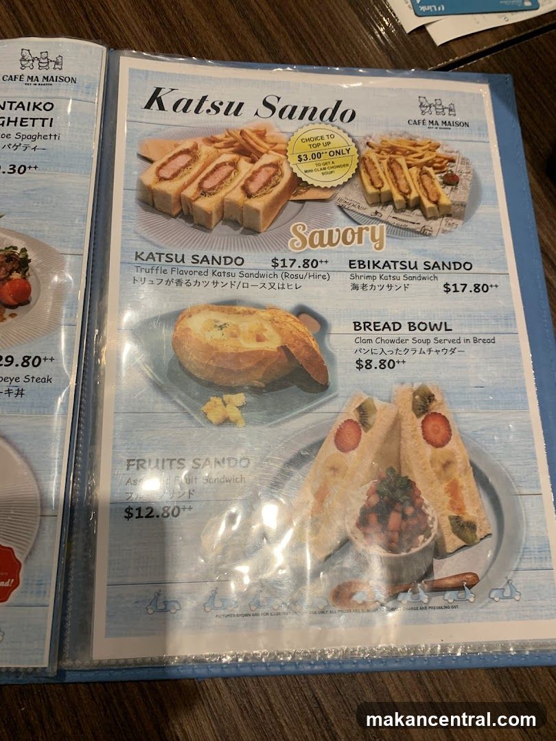 Katsu Sando Menu
