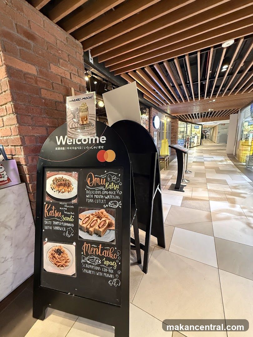 Welcome Sign with Food Menu