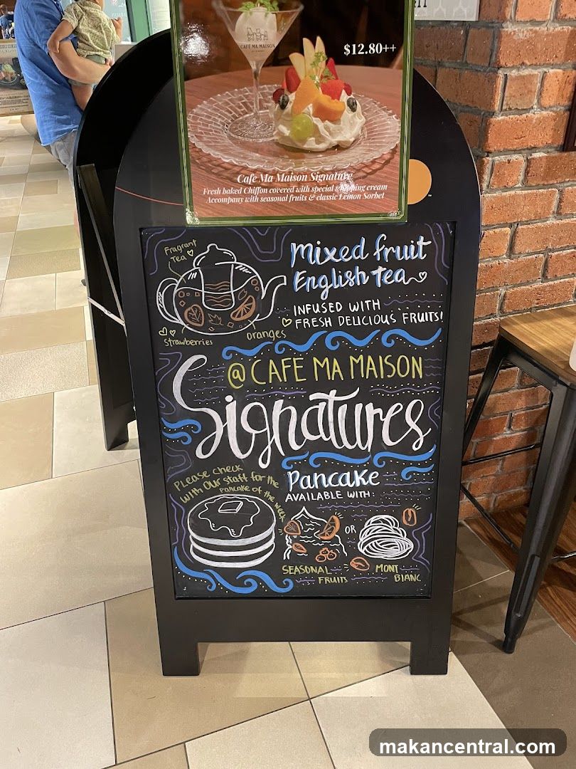 Cafe Ma Maison Signatures Menu Board