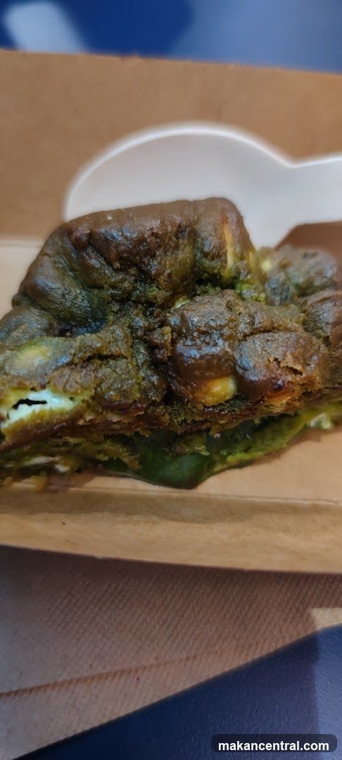 Matcha pastry with white filling