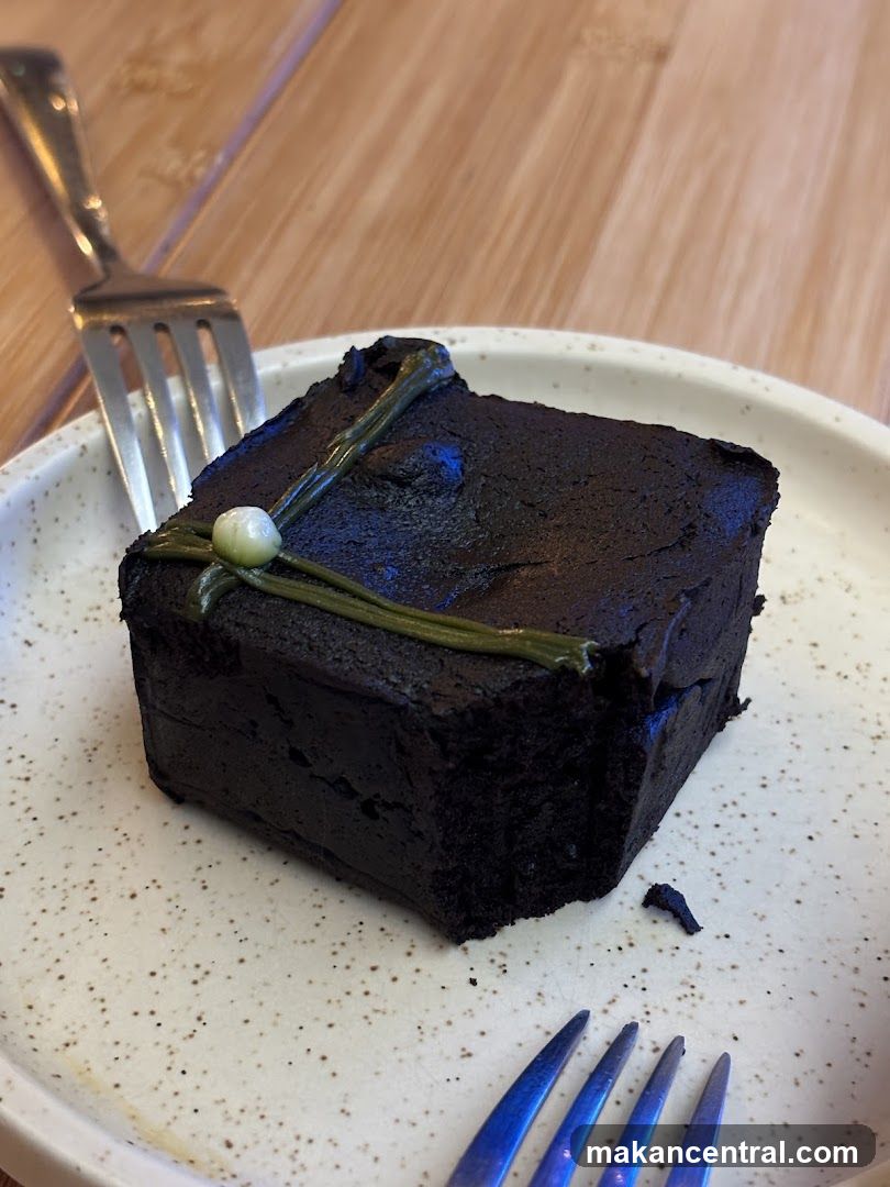 Chocolate Brownie with Green Icing