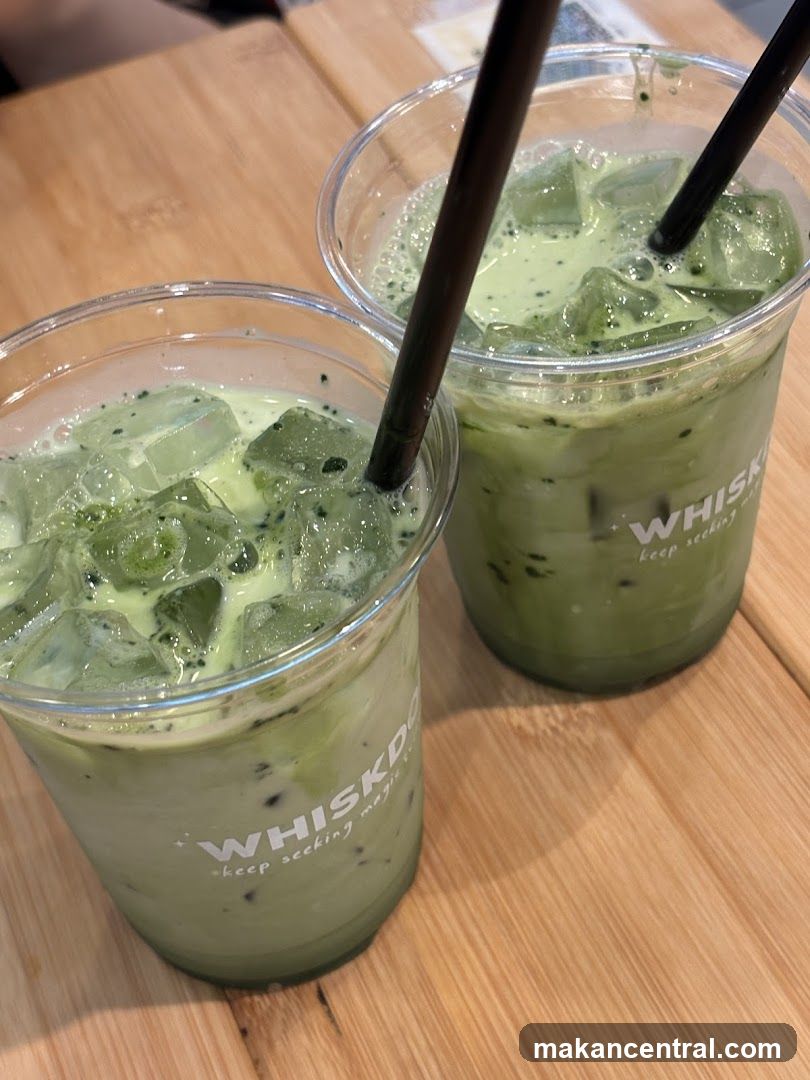 Two Iced Matcha Lattes