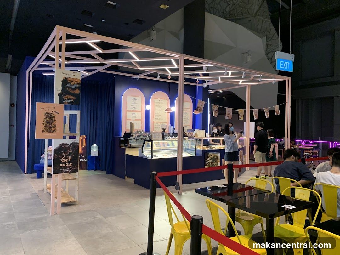 Dessert stall with seating area