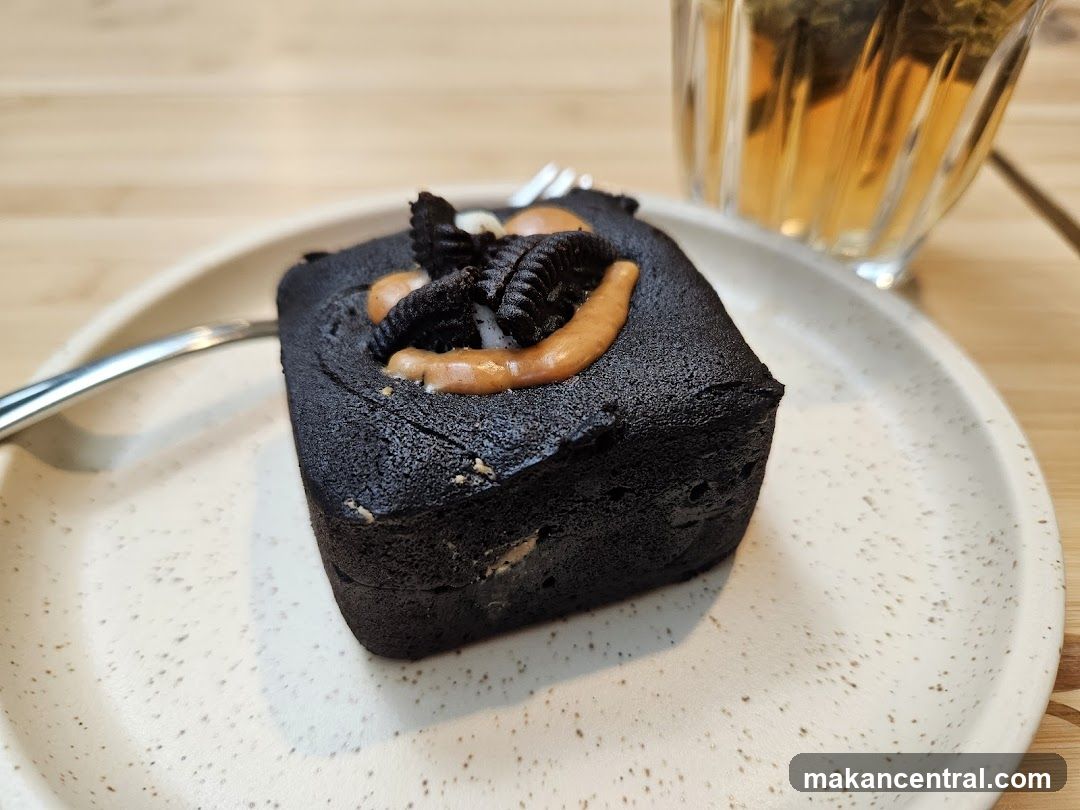 Brownie with Oreo and Caramel Drizzle