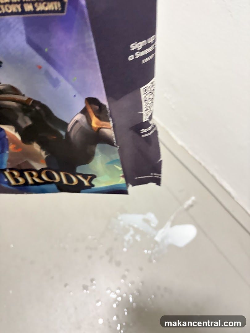 Spilled Drink on Promotional Material