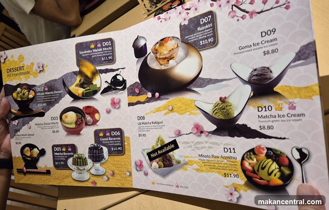 Dessert Menu