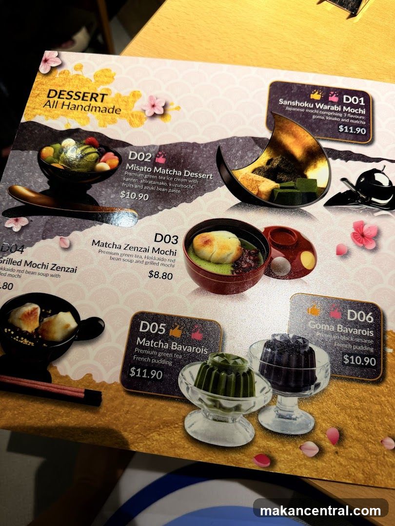 Dessert Menu
