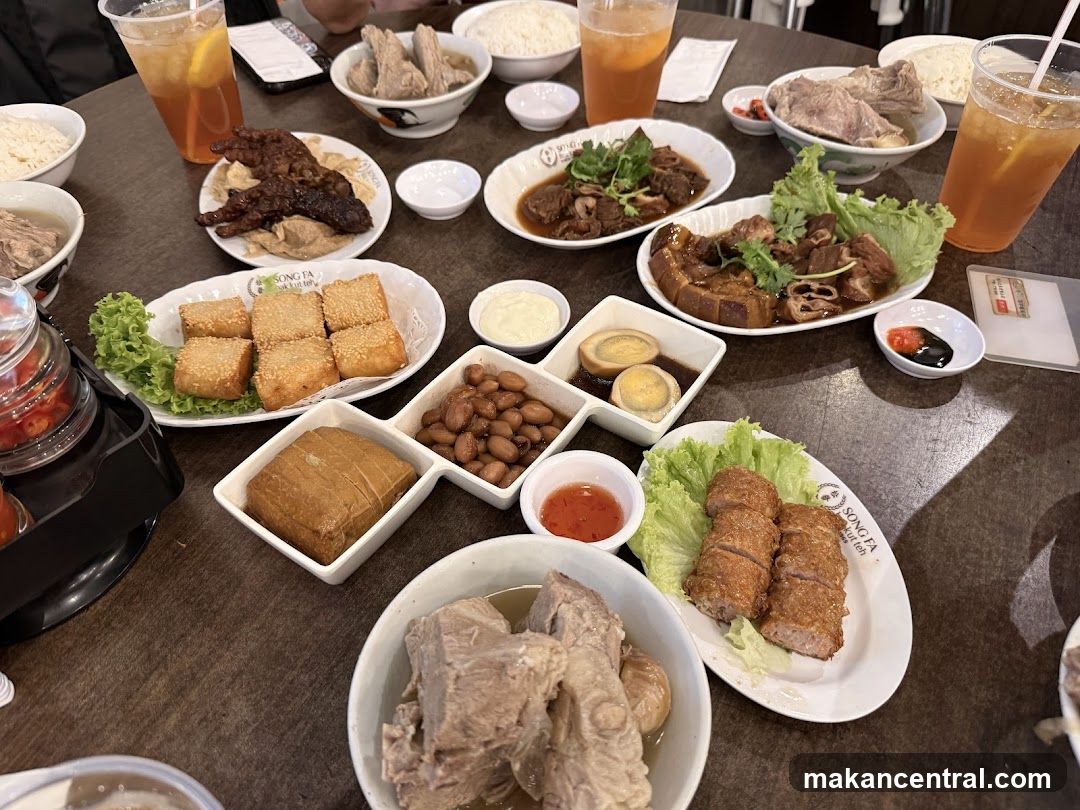 Table full of food