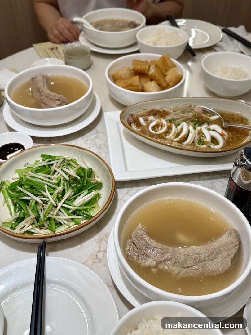 Table with various dishes