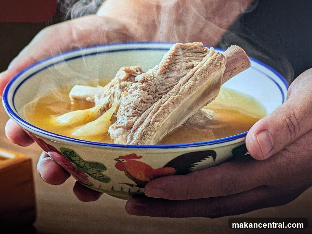 Steaming Bowl of Rib Soup