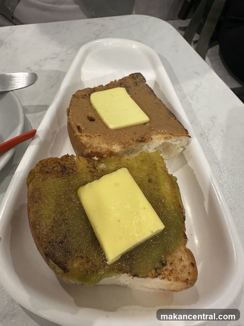 Peanut Butter and Kaya Toast with Butter