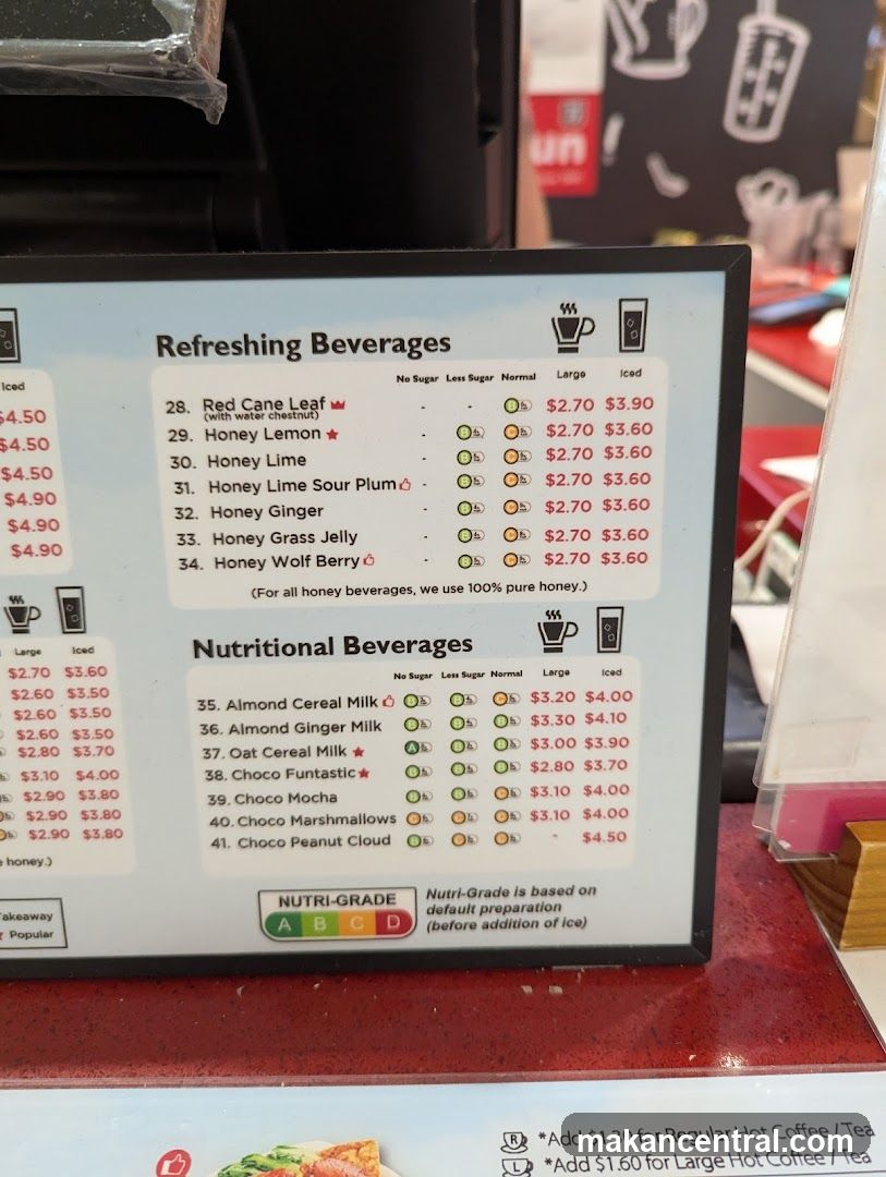 Beverages Menu