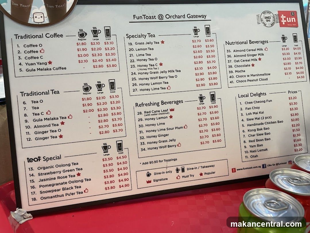 FunToast @ Orchard Gateway Menu