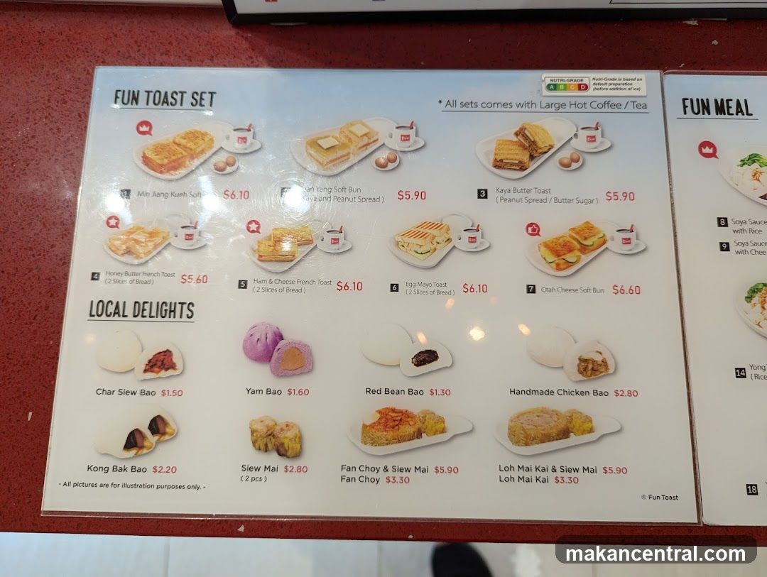 Fun Toast Menu