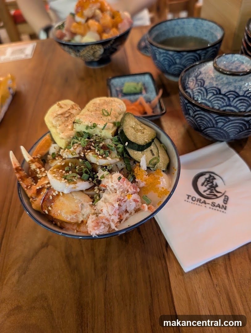 Seafood Donburi and Soup