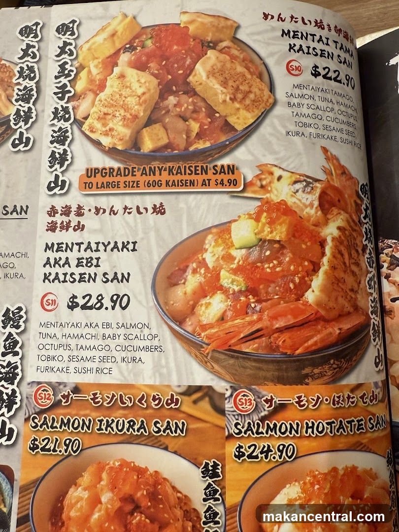 Kaisen San Menu