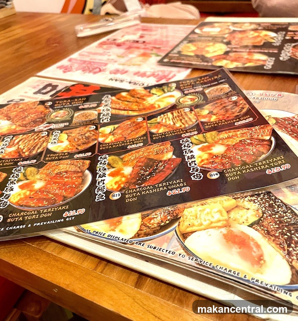 Tora-San Menu