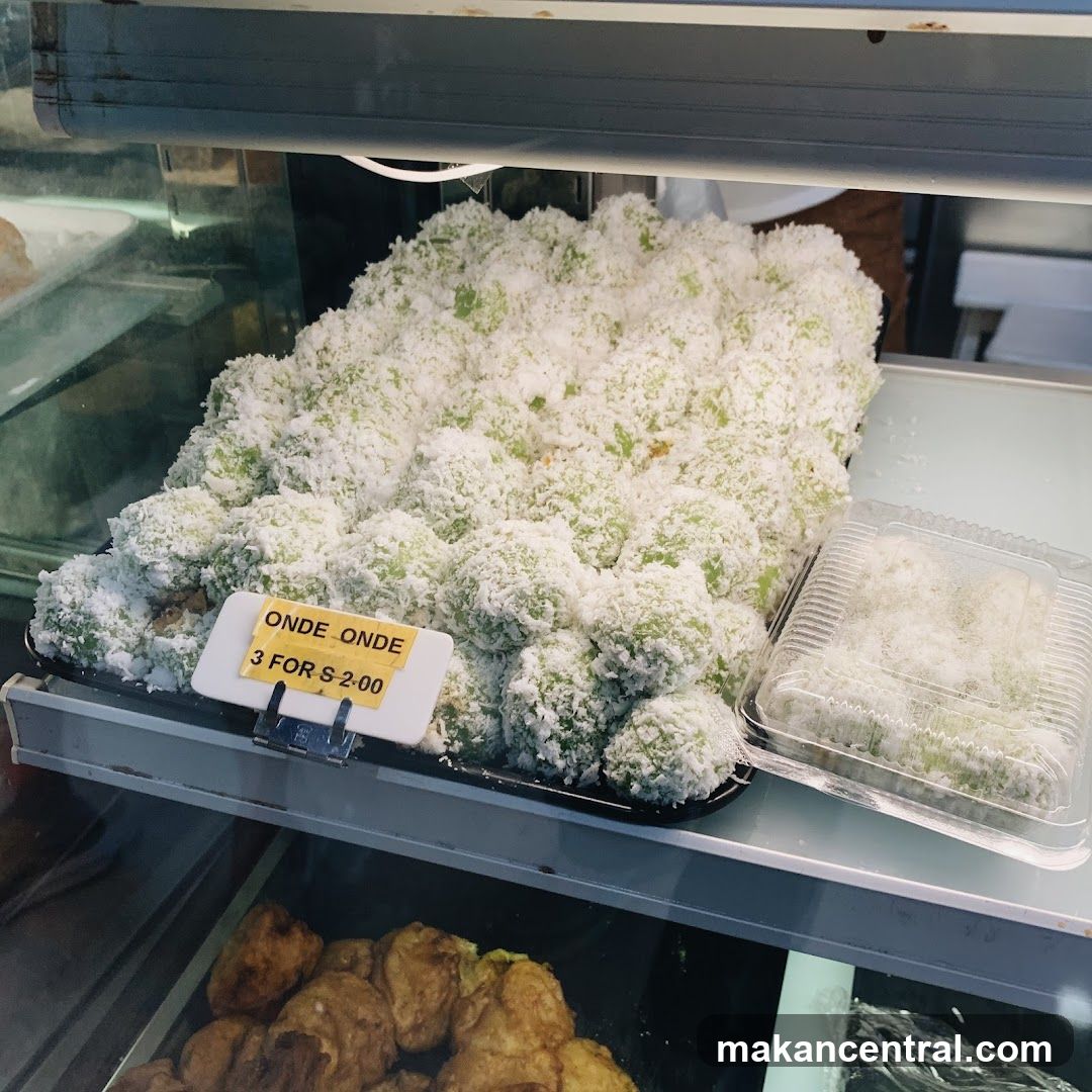 Onde-onde in a display case