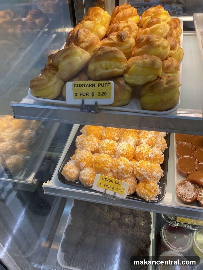 Pastries in a Display Case