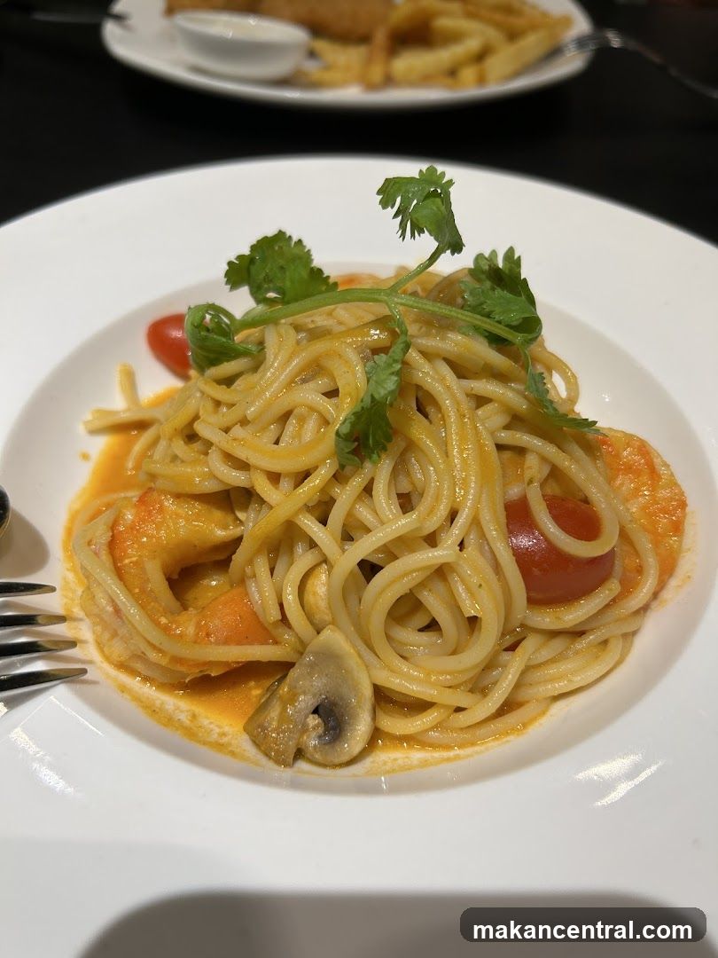 Spaghetti with Shrimp and Sauce