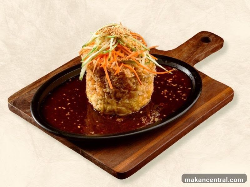 Fried Tofu with Sauce and Toppings