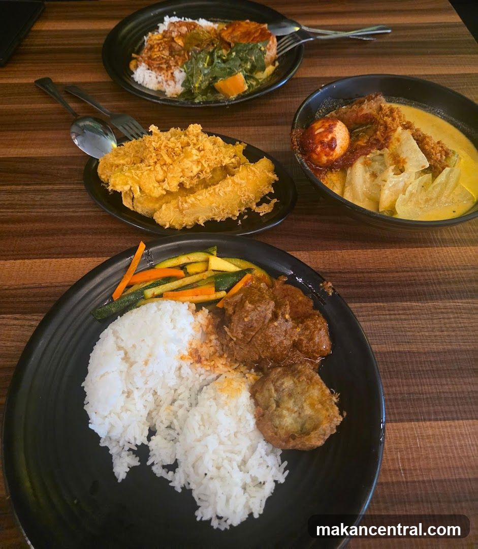 Four Plates of Food