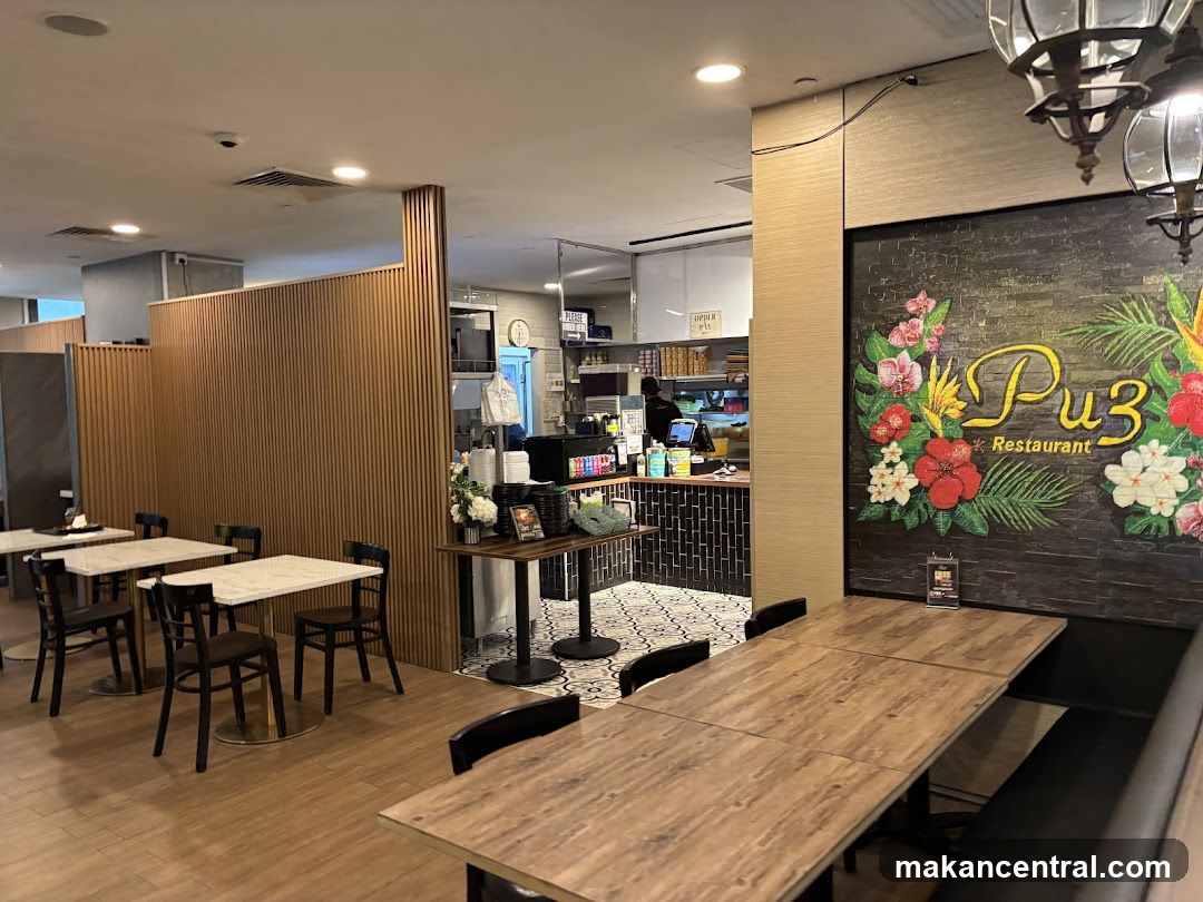 Restaurant Interior with Tropical Decor