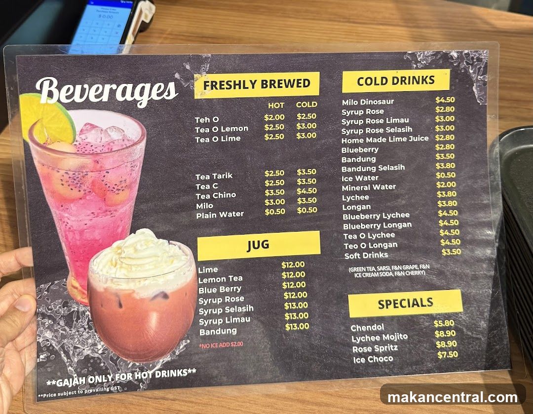 Beverages Menu
