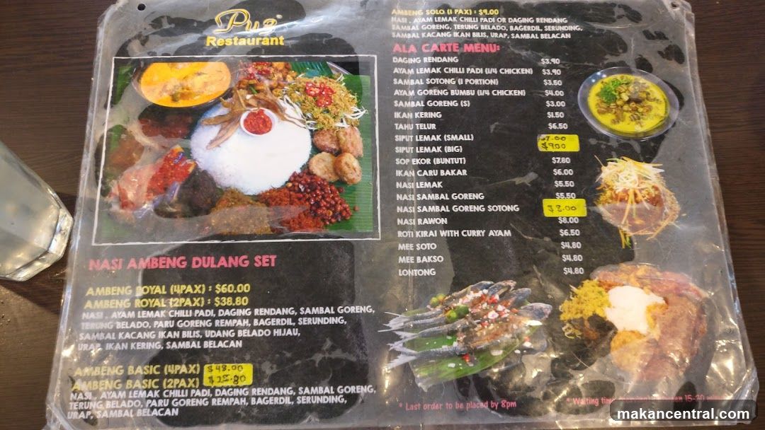 Puz Restaurant Menu