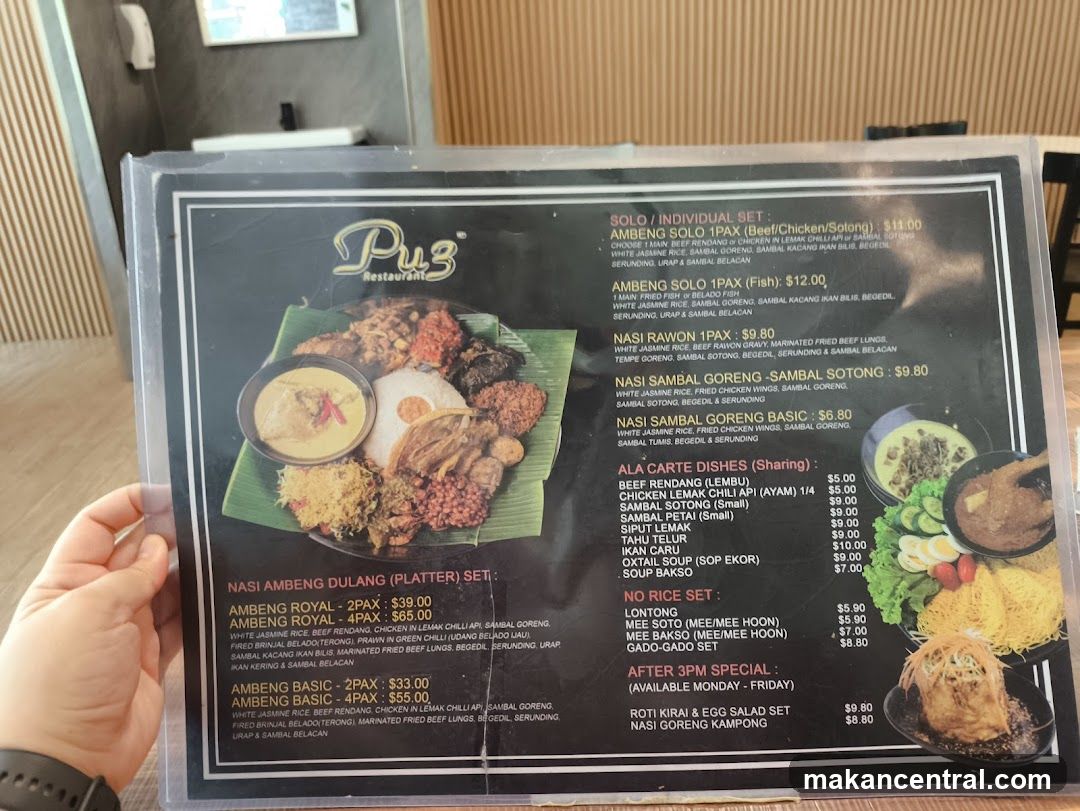Puz Restaurant Menu