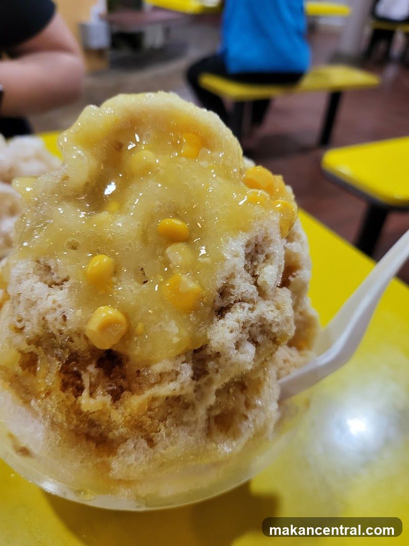Shaved Ice Dessert with Corn