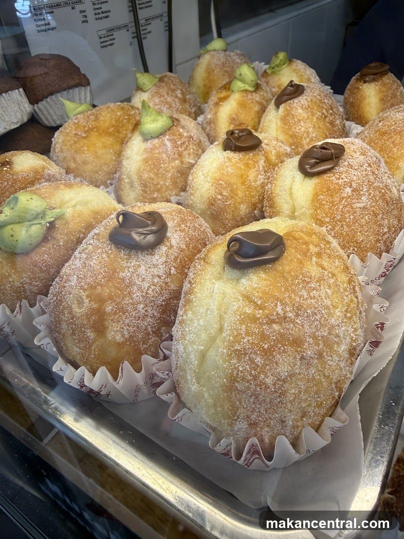 Pastries in a Display Case