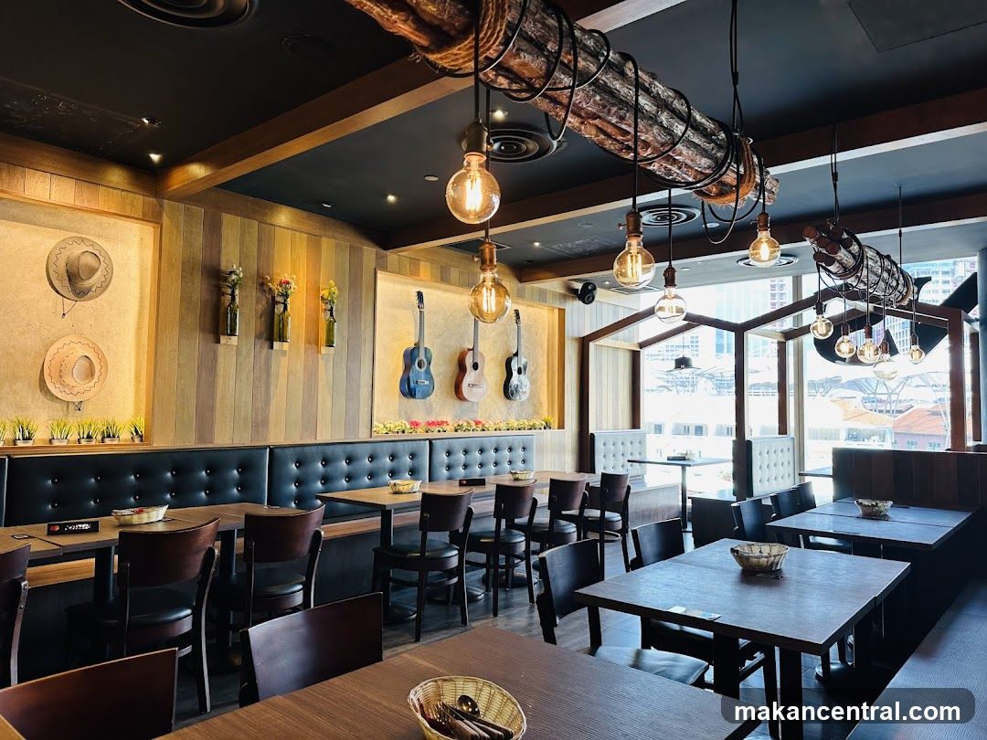 Restaurant Interior with Musical and Western Decor