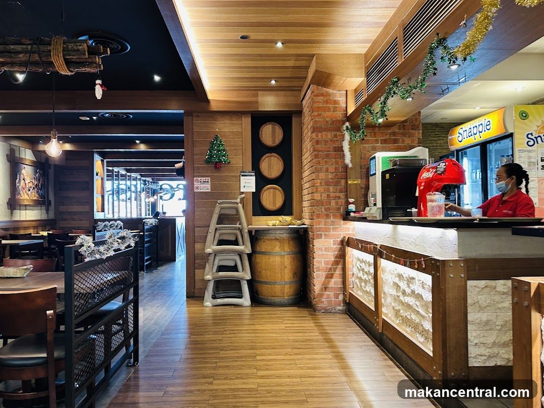 Restaurant Interior with Festive Decorations