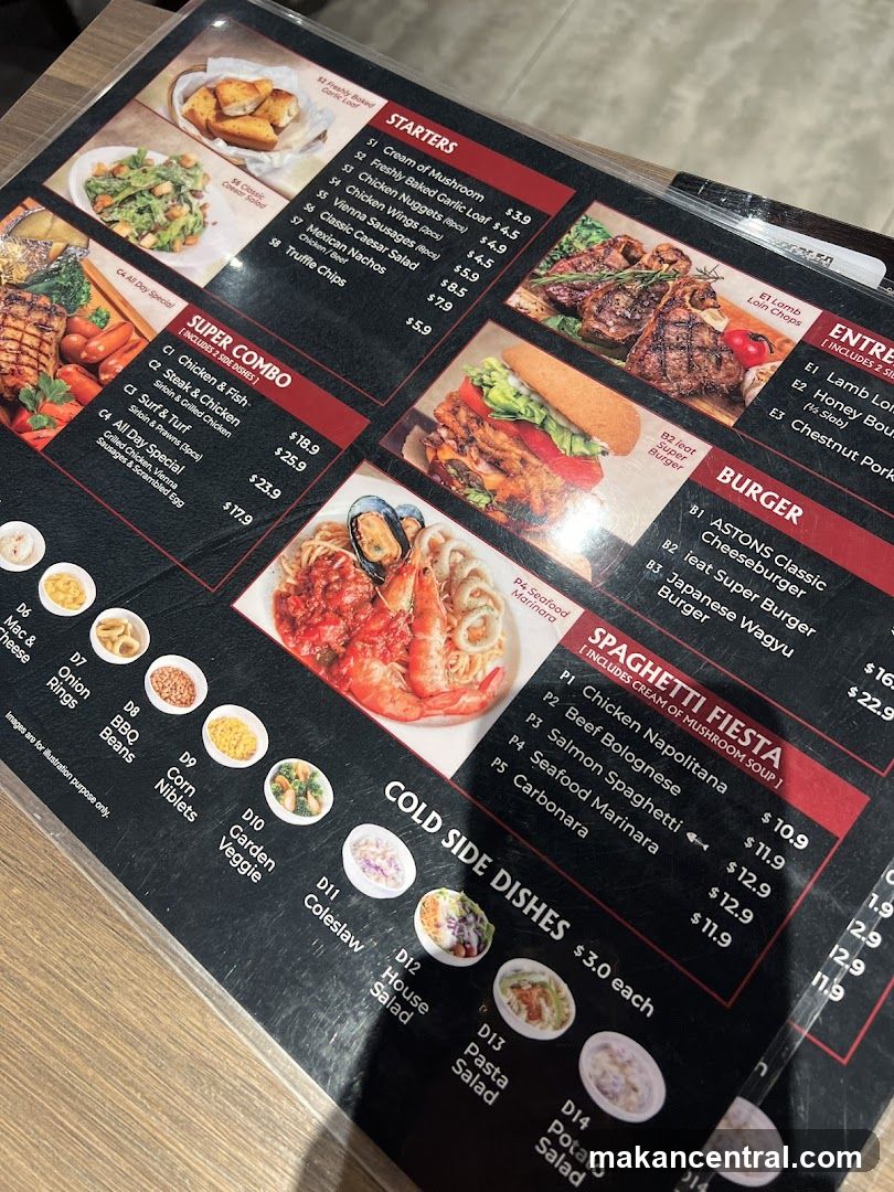 ASTONS Special Menu