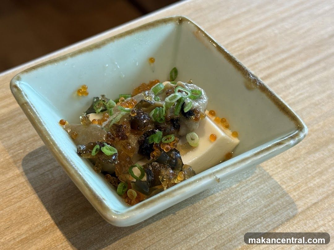 Tofu Appetizer with Roe and Garnish