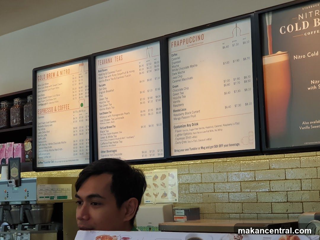 Starbucks Menu